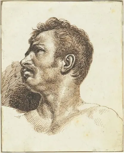 Head of a Man [recto], by Théodore Géricault