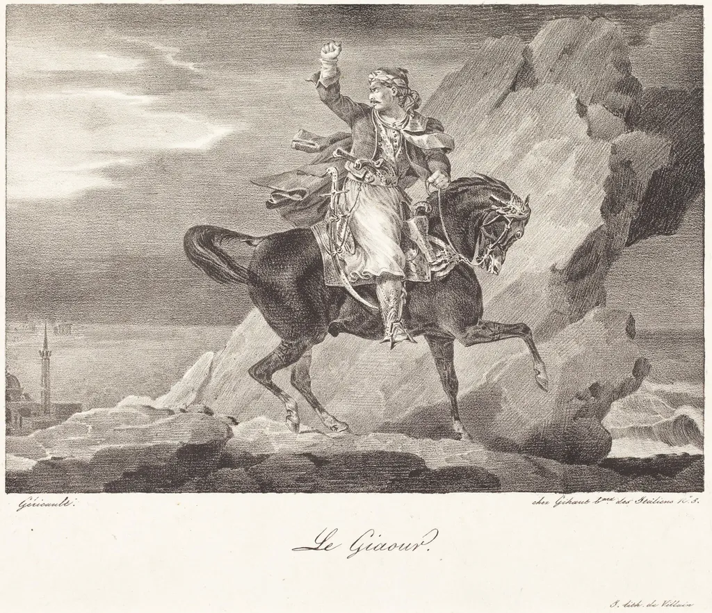 Le Giaour (The Infidel), by Théodore Géricault, ink, 1820
