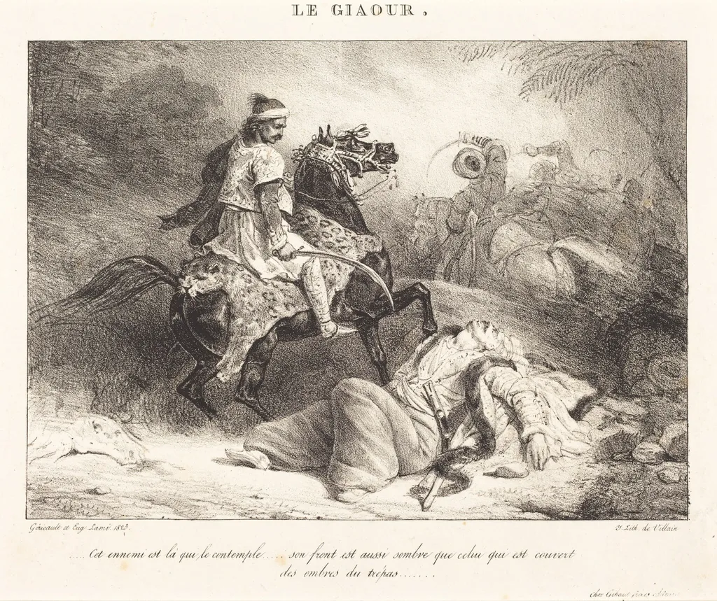 Le Giaour (The Infidel), by Théodore Géricault, ink, 1823