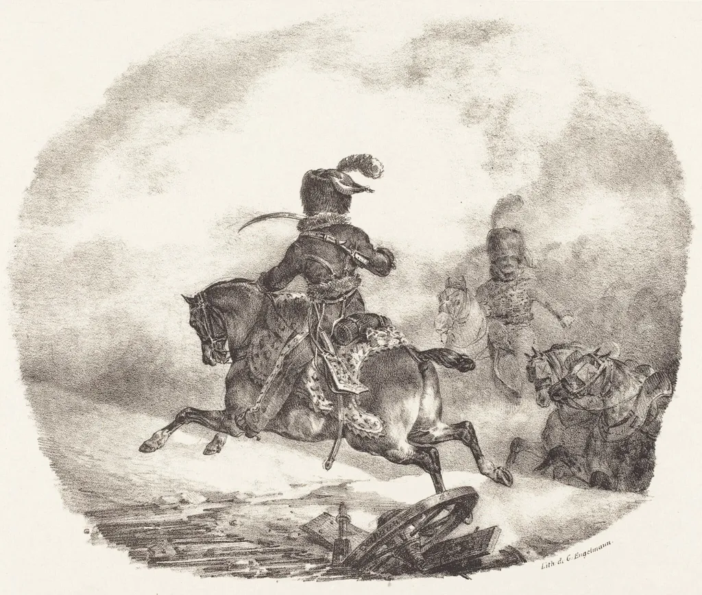 Light Artillery Officer of the Imperial Guard (Officier d'artillerie legerie de la garde imperiale), by Théodore Géricault, ink, 1823