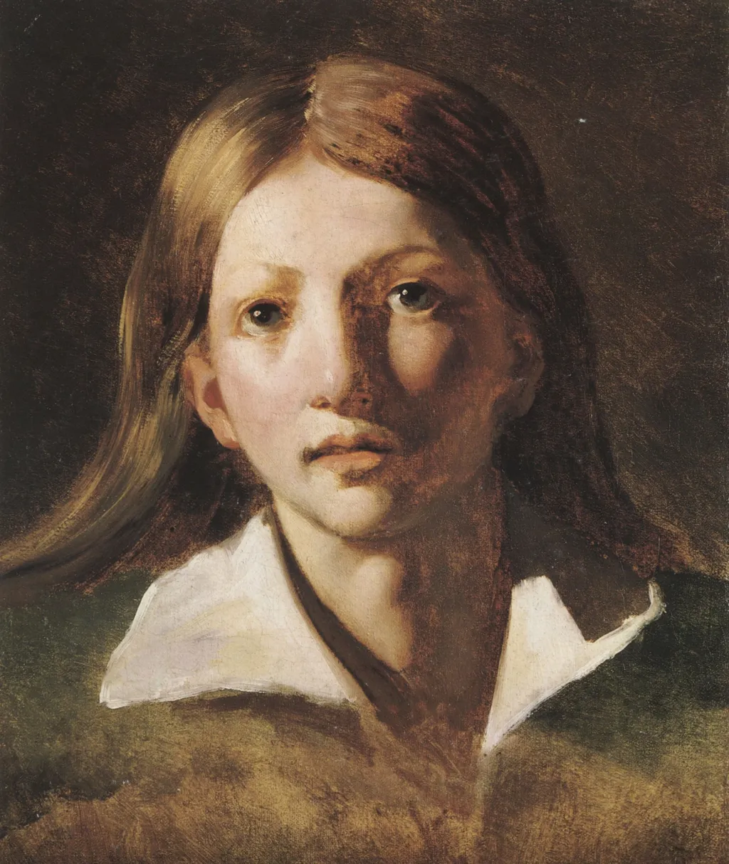 Portrait Study of a Youth, by Théodore Géricault, oil, 1819