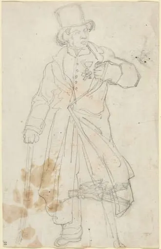 Study for "Swiss Sentry at the Louvre", by Théodore Géricault