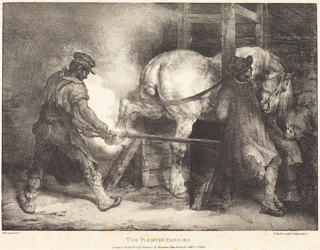 The Flemish Farrier, by Théodore Géricault, ink, 1821