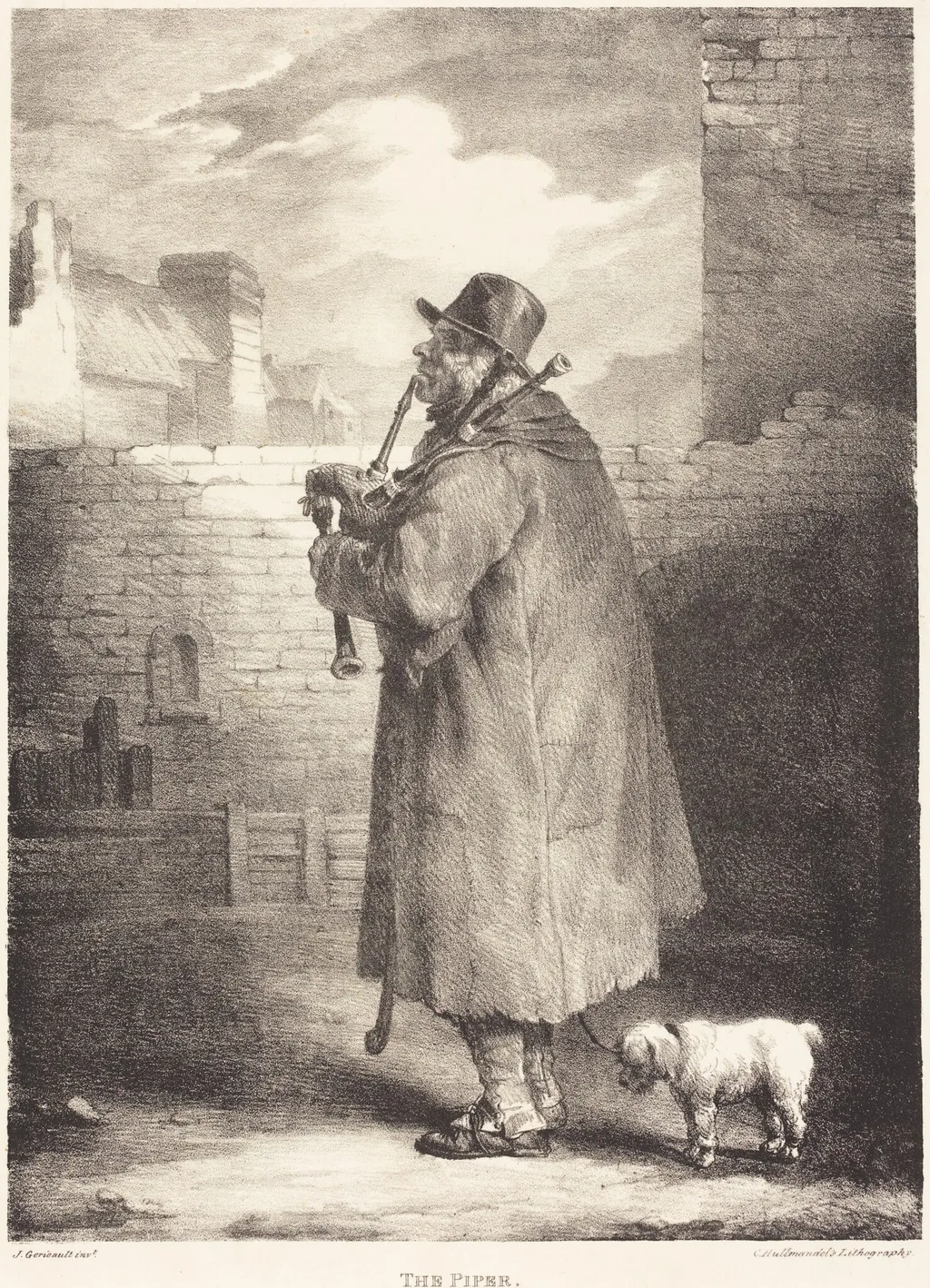 The Piper, by Théodore Géricault, ink, 1821