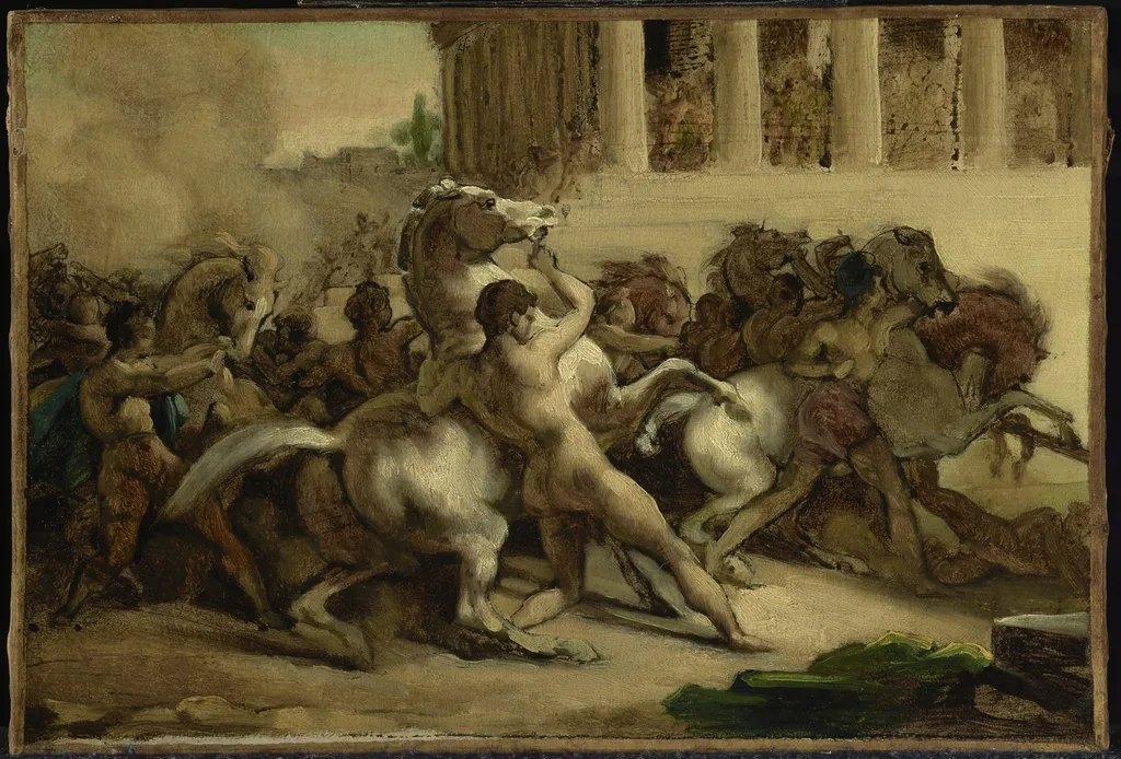 The Race of the Riderless Horses, by Théodore Géricault, unspecified, 1817