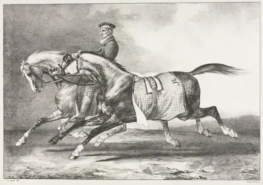 Two Dappled Horses Exercising, by Théodore Géricault