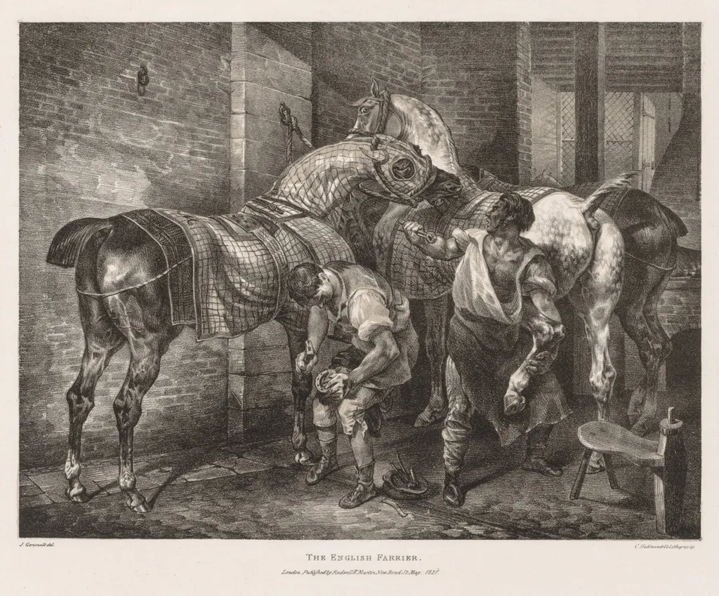 Various Subjects Drawn from Life and on Stone: The English Farrier, by Théodore Géricault, 1821