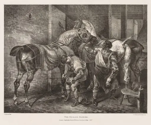 Various Subjects Drawn from Life and on Stone:  The English Farrier, by Théodore Géricault, 1821