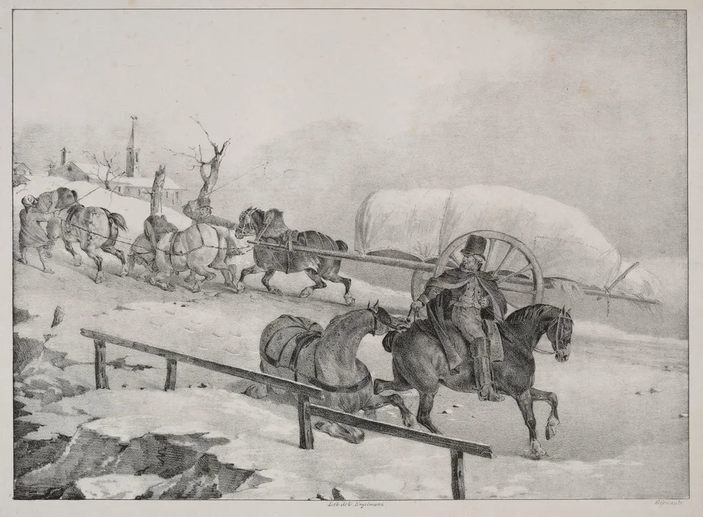 Wagoner Climbing a Hill, by Théodore Géricault, 1823