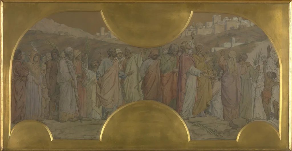 Jesus Going to Jerusalem to Accomplish his Mission, by Théodore-Joseph Canneel, oil, 1864