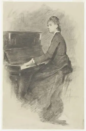 At the Piano, by Theodore Robinson