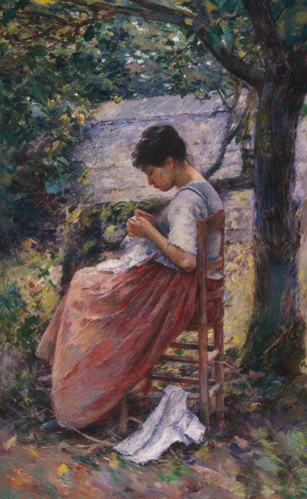 The Layette, by Theodore Robinson, oil, 1892
