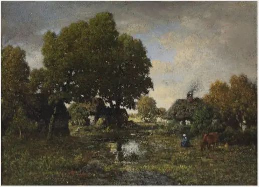 A Country Scene, by Théodore Rousseau