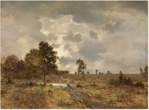 A Country Scene with a Child, by Théodore Rousseau, unspecified, 1849