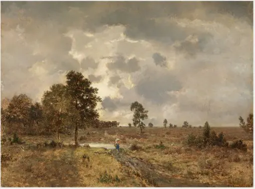 A Country Scene with a Child, by Théodore Rousseau