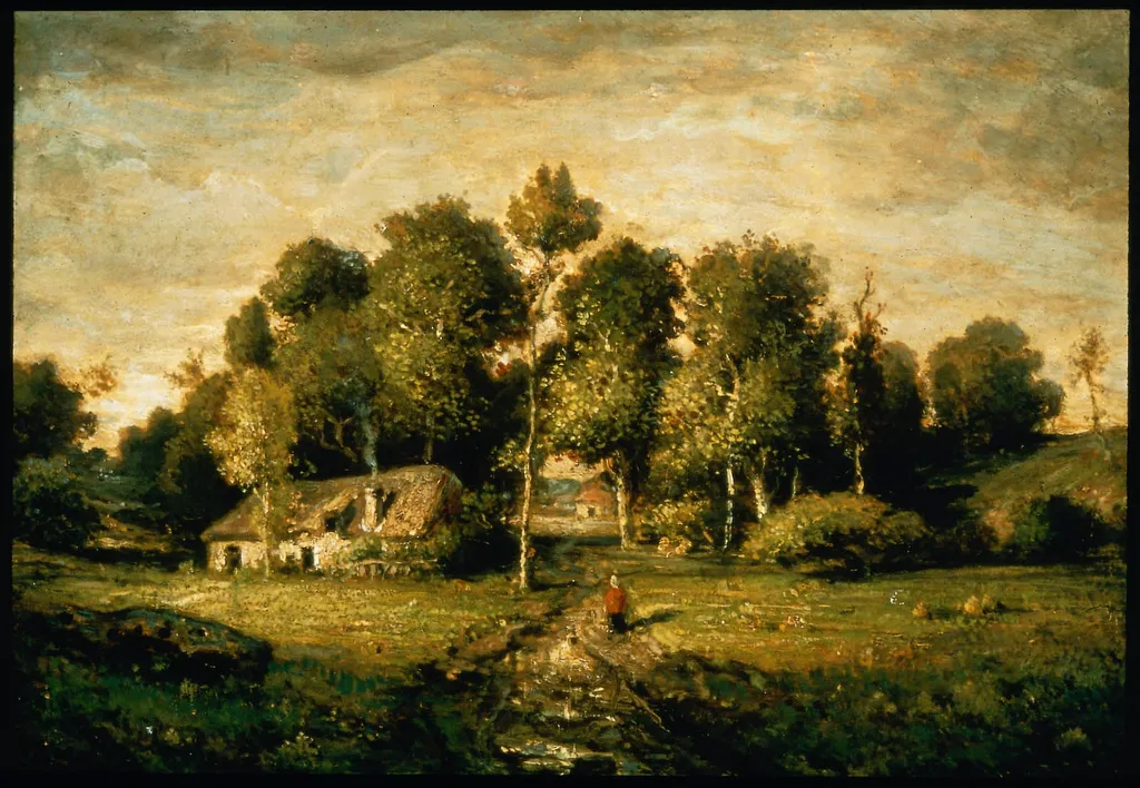 Cottage in a Clump of Trees, by Théodore Rousseau, unspecified, 1849