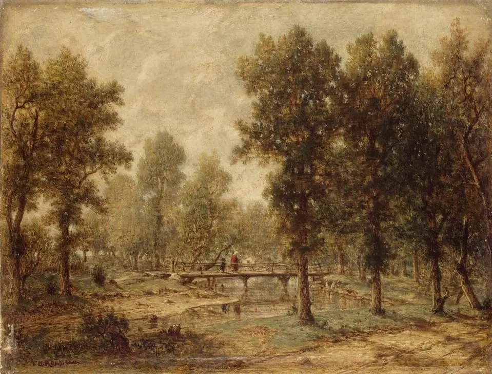 Landscape with a Bridge, by Théodore Rousseau
