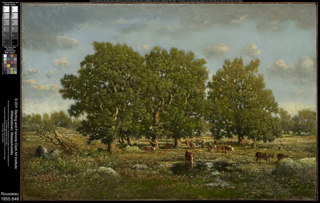 Landscape with Cows and Oaks, by Théodore Rousseau