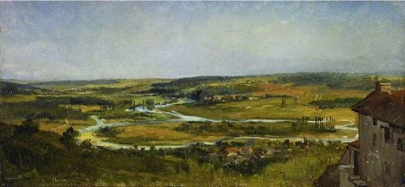 Paysage Panoramique, by Théodore Rousseau, oil, 1835