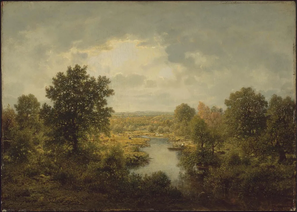Wooded Stream, by Théodore Rousseau, unspecified, 1859