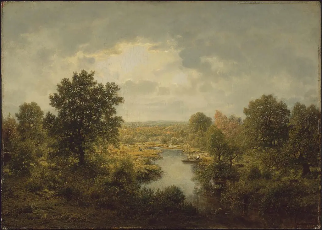 Wooded Stream, by Théodore Rousseau