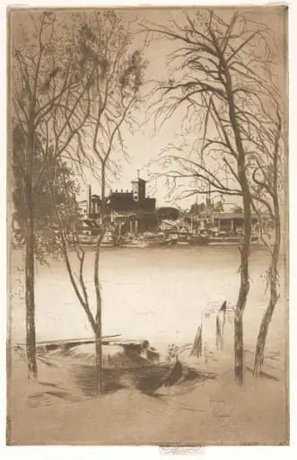 Laburnums and Battersea, by Théodore Roussel