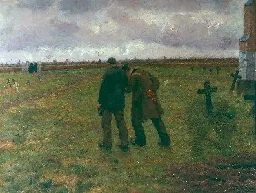 After the funeral, by Théodore Verstraete