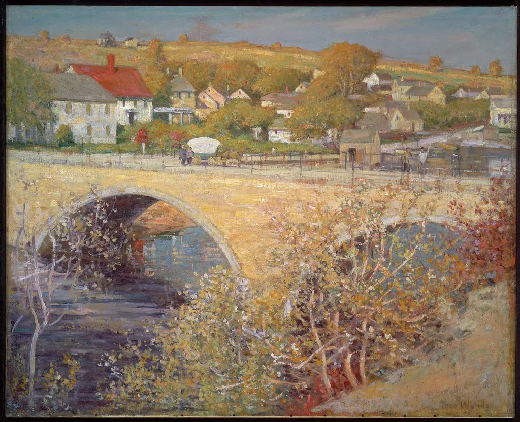 Bridge at Ipswich, by Theodore Wendel, oil, 1905