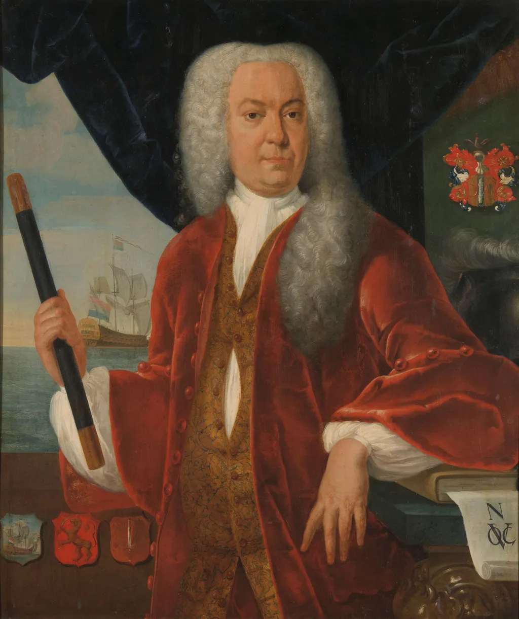 Portrait of gouverneur-generaal Adriaan Valckenier, by Theodorus Justinus Rheen, oil, 1737