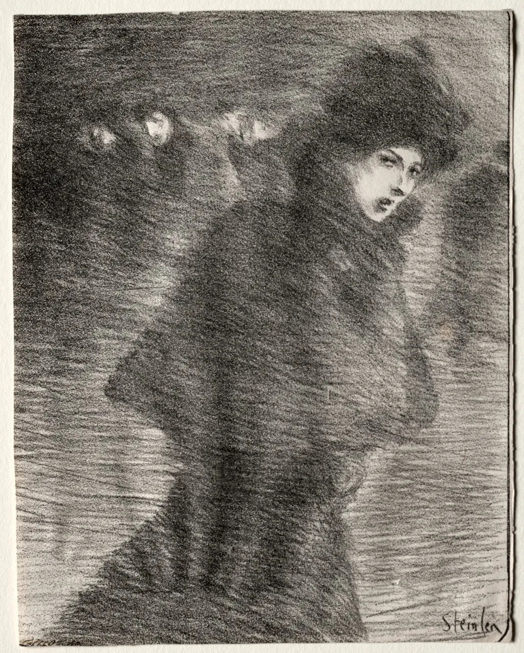 A Woman Passing By, by Théophile Alexandre Steinlen, 1897