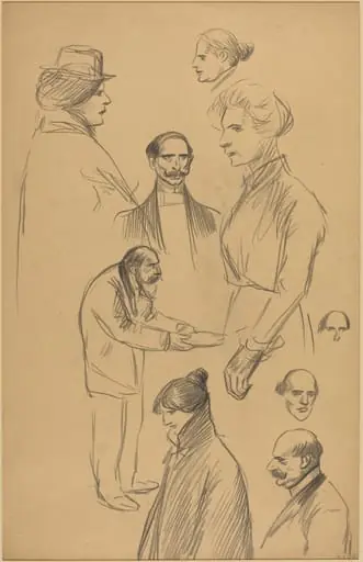 Figure Studies [verso], by Théophile Alexandre Steinlen