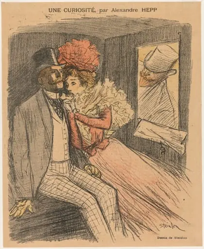 Gil Blas Illustré: Une Curiosité, par Alexandre Hepp, by Théophile Alexandre Steinlen