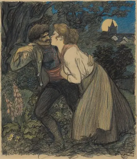 La chienne au loup, by Théophile Alexandre Steinlen