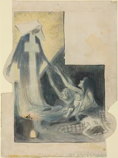 La mort des pauvres-Baudelaire, by Théophile Alexandre Steinlen