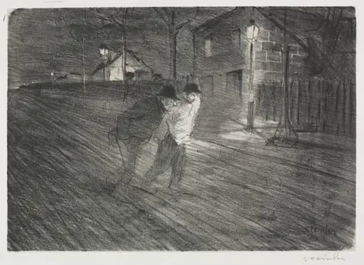 La Rue Coulaincourt, by Théophile Alexandre Steinlen