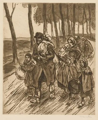 Refugee Family, by Théophile Alexandre Steinlen