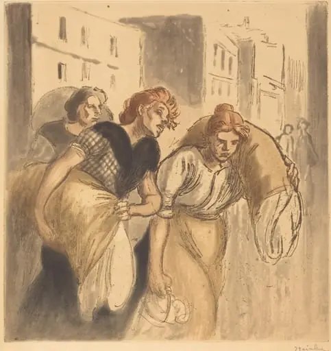 Return from the Wash House (Retour de lavoir), by Théophile Alexandre Steinlen