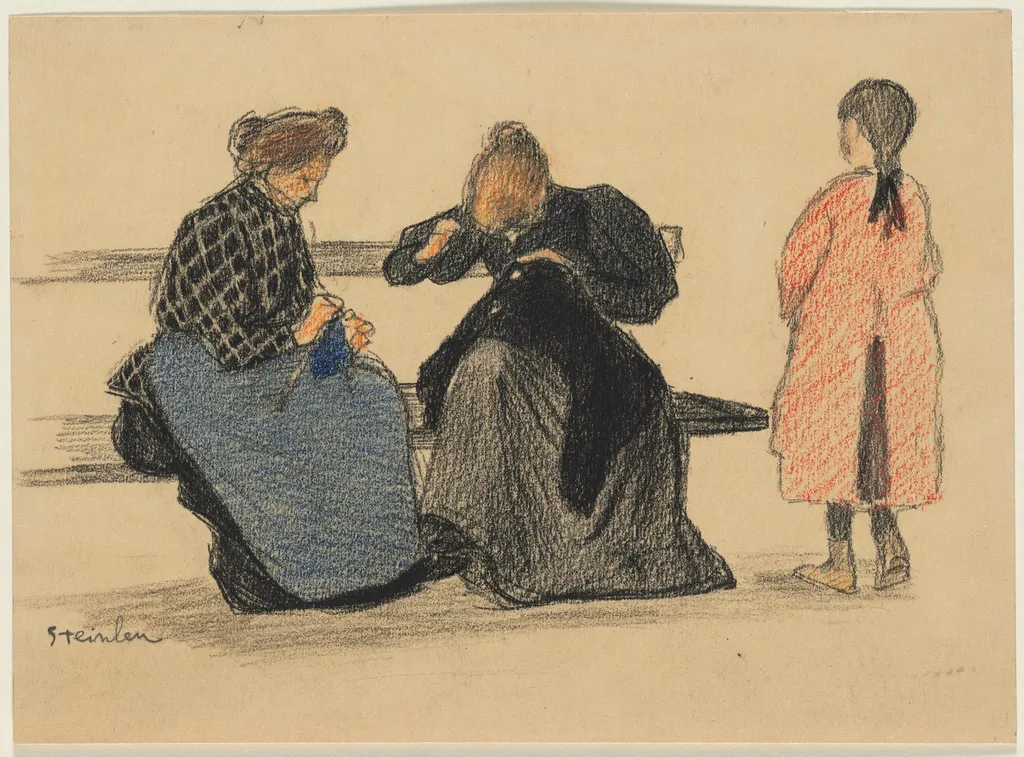 Three Figures, by Théophile Alexandre Steinlen, 1904