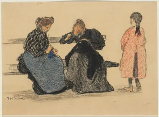 Three Figures, by Théophile Alexandre Steinlen