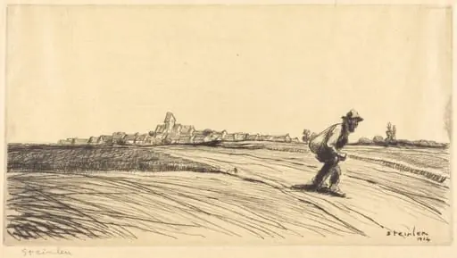 Tramp with Bundle (Le chemineau a la besace), by Théophile Alexandre Steinlen