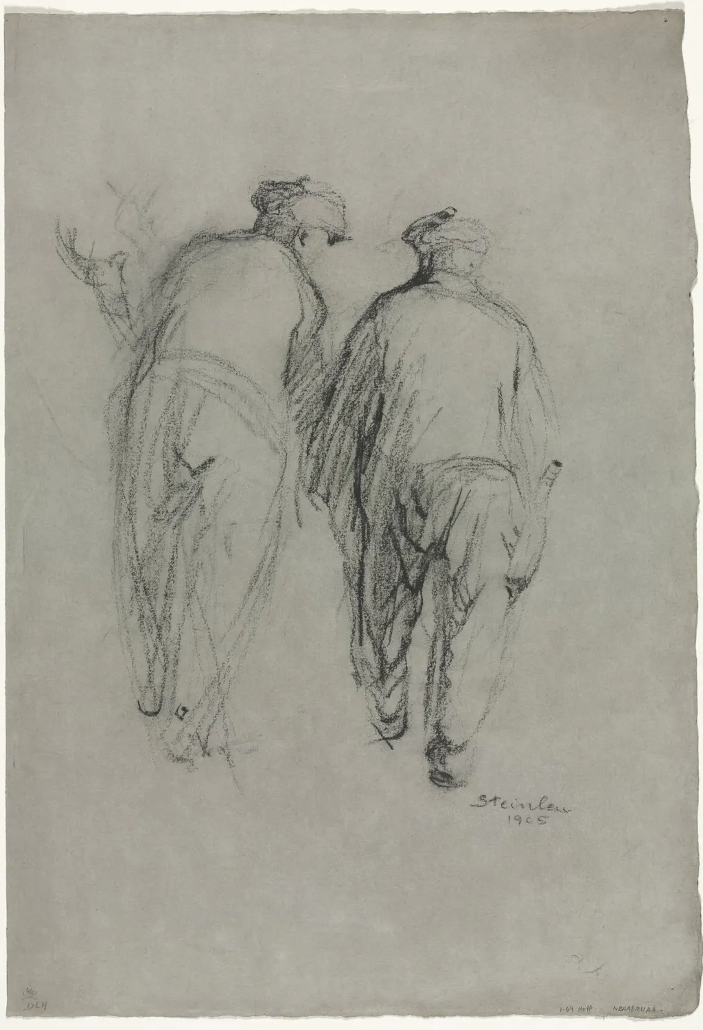 Two Men Working, Rear View, by Théophile Alexandre Steinlen, 1905