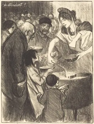 Waiting (En attendant), by Théophile Alexandre Steinlen, 1895