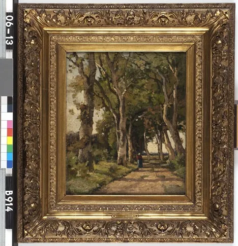 Country Lane, by Théophile de Bock, oil, 1894