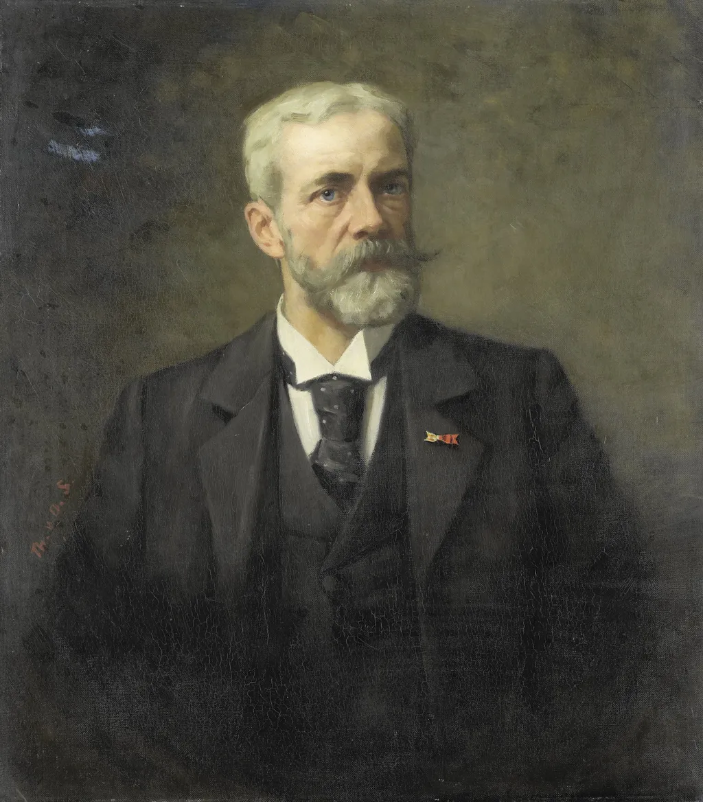 Portrait of Frederik Daniël Otto Obreen (1840-96), director Rijksmuseum, by Thérèse Schwartze, oil, 1910