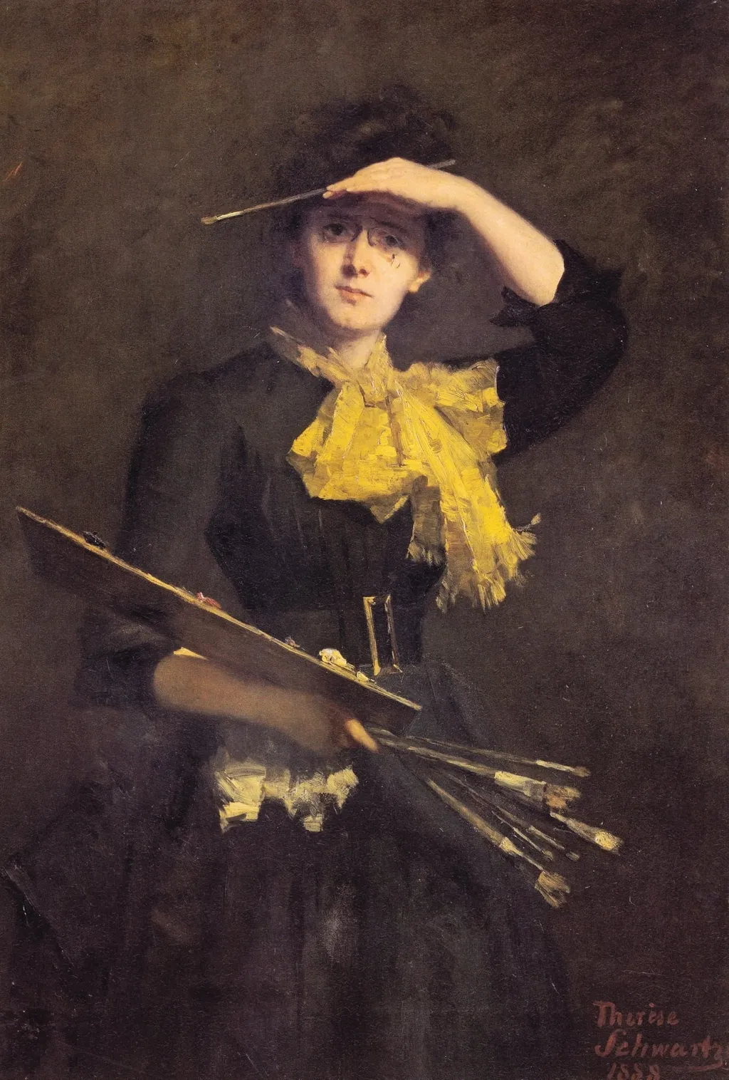 Self-portrait, by Thérèse Schwartze, oil, 1894