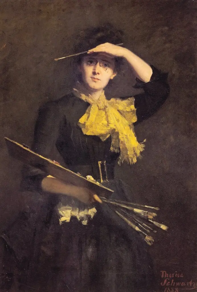 Self-portrait, by Thérèse Schwartze