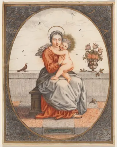 The Madonna and Child Seated before a Ledge, by Thierry Bellange