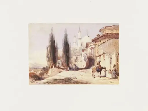 Bursa, the Mosque of Emir Sultan, by Thomas Allom