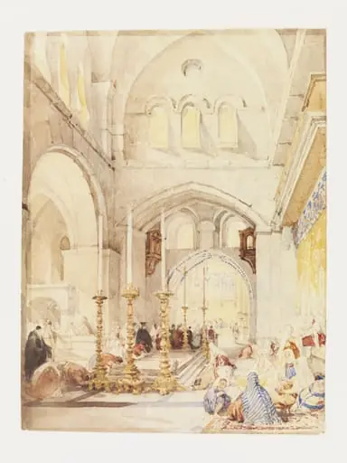 Entrance to the Church of the Holy Sepulchre, by Thomas Allom