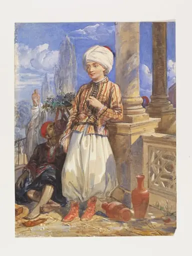 Turkish Boy with Attendant, by Thomas Allom